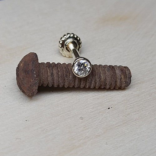 Daimond Threaded Stud Earring